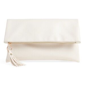 RACHEL MIRIAM Eve Clutch. Winter White. New with tags.